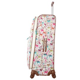 Lily Bloom Design Pattern 28" Luggage Softside Expandable With Double Spinner Wheels, Large Lightweight Suitcase Checked Bag For Women