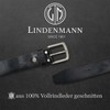 LINDENMANN Men's Buffalo Leather Belt 40 mm Black, black