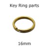 CHAOS Key Ring Keychain Parts, 0.6 inches (16 mm), Brass,