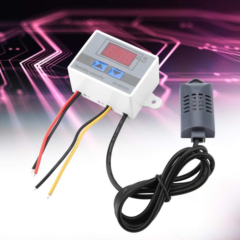 Higrómetro digital, XH-W3005 Controlador de interruptor de higrómetro digital Sensor