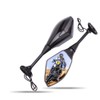 Motorcycle LED Turn Signal Rearview Mirrors with Arrow compatible with