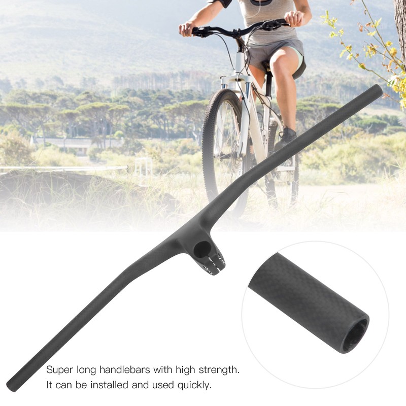 Mountain Bike Handlebars Carbon Fiber Integrated Handlebar Minus 17 Degrees