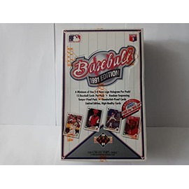 Upper Deck 1991 Baseball Cards Unopened Box (36 Packs per Box, 15 Cards/Pack). Look for The Atlanta Braves Chipper Jones Rookie Card