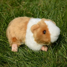 RLOMUTE 7 Inch Yellow Guinea Pig Plush Toy, Realistic Guinea Pig Stuffed Toy, Soft Cuddly for Party Favours, Companion, Bedroom, Car, Home Decoration, Collector's Gift for Children