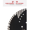 Casaverde 9" Turbo Diamond Blade,Granite Cutting Blade Dry Cutting for