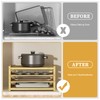 sandpaint 4 Tier Wooden Cabinet Tray Dividers, Kitchen Vertical Baking