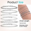 Molain 6Pcs Stainless Steel Chain Bracelets for Men Women