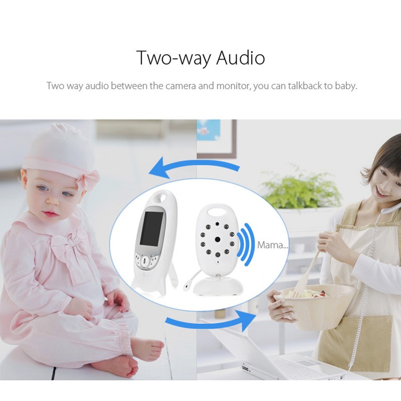 Baby Camera Monitor 2.4G Wireless Video 2 Way Audio Night