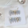 Silver Snow Dropstone Handmade Nail Tips❄ - Mediaval / 실버