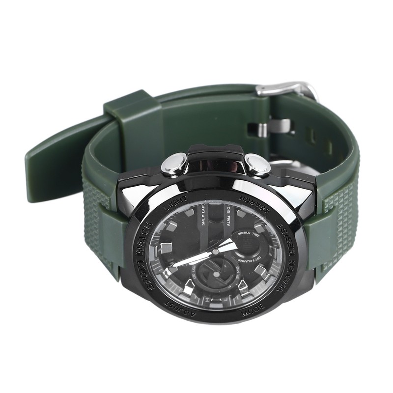 Quartz Electronic Watch Casual Double Movement Waterproof Dual Display Luminous
