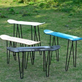 ZenithPrime 2Pcs Skateboard Stool Legs, 15.75inch Longboard Benches Feet, 350lbs Load Capacity, Creative Skateboard & Longboard Accessories for Skateboarders