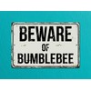 Deerts 188VS Beware of Bumblebee - Cartel de aluminio retro