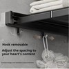 23.6in Width Retractable Clothes Drying Rack with Template, Wall Mounted