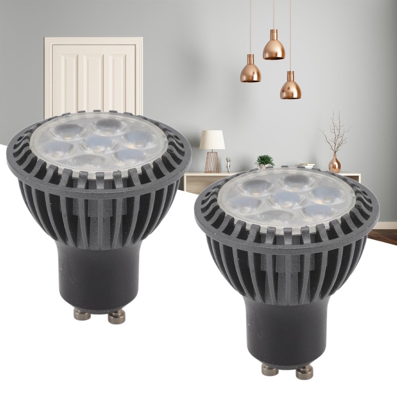 2pcs 7W GU10 LED Light Bulb 6000K White Light LED