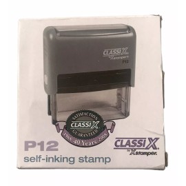 Classi X - Xstamper QUALITY CONTROL Self Inking Rubber Stamp CLASSI-X P12 Xstamper Red Soy Ink NEW