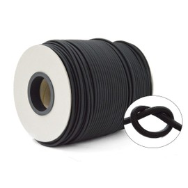 Roban Fashion Black Expander Rope 6 mm 10 m Tensioning Rubber Tarpaulin Rope Rubber Cord Rubber Cord Tension Rope Tarpaulin (6 mm, 10 m)