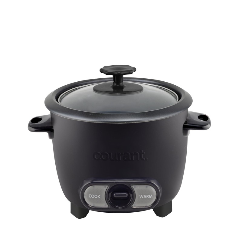 Courant Rice Cooker 8-Cup (Cooked), Removable Non-Stick Bowl, One Touch
