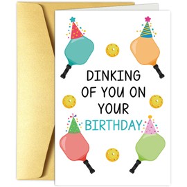 Obbyidk Funny Pickleball Birthday Card, Pun Birthday Card for Pickleball Lover, Humorous Sport Themed Birthday Card, Thinking of You on Your Birthday