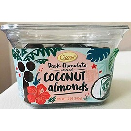 CHOCEUR DARK CHOCOLATE COVERED COCONUT ALMONDS 10 oz.(2 packs) KOSHER