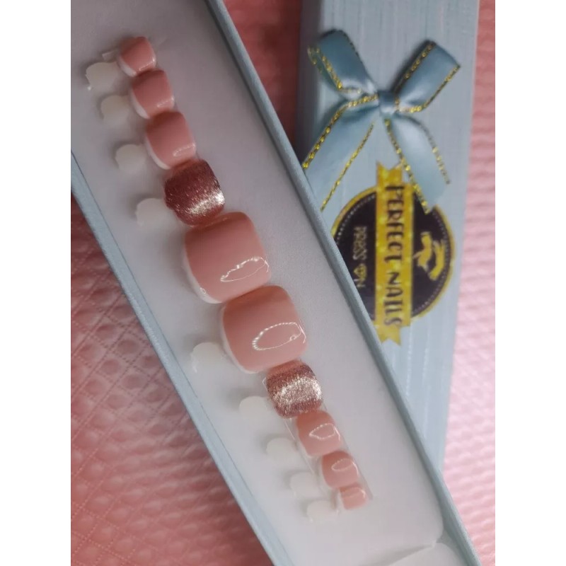 Perfect Nails Press On Uñas Decoradas Postizas Para Pies