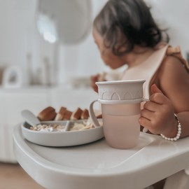 nouka All Around Cup | Leak Proof and Easy Grip | Removable Handles | Soft Blush
