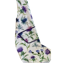 Samuel Lamont Scotish Thistles Cotton Apron, Adjustable Neck Straps, 24" W x 34" L