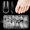 Kiiwah 130 Pcs Toes Nail Forms for Polygel, Reusable Square