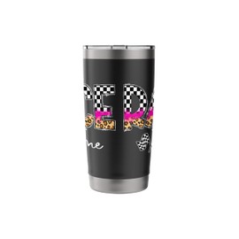 Race Time Race Day Car Racing Day Checkered Flag Race Days Stainless Steel Insulated Tumbler