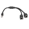RJ45 Ethernet Adapter Cable Extension Function 1 to 2 Port