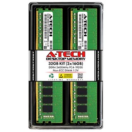 A-Tech 32GB Kit (2x16GB) RAM for Dell Precision T3420, T3620 | DDR4 2400MHz PC4-19200 DIMM Non-ECC UDIMM Memory Upgrade