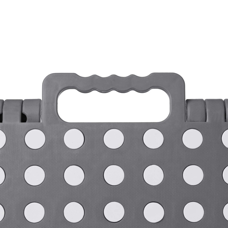 Casafield 9" Folding Step Stool with Handle, Gray - Portable