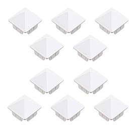 Plum Fittings 1 1/2" x 1 1/2" (1.390" x 1.390" Inside Dimension) Sharp Vinyl Picket Caps | Vinyl Post Caps | Vinyl Fence Caps | White | (Pack of 10)