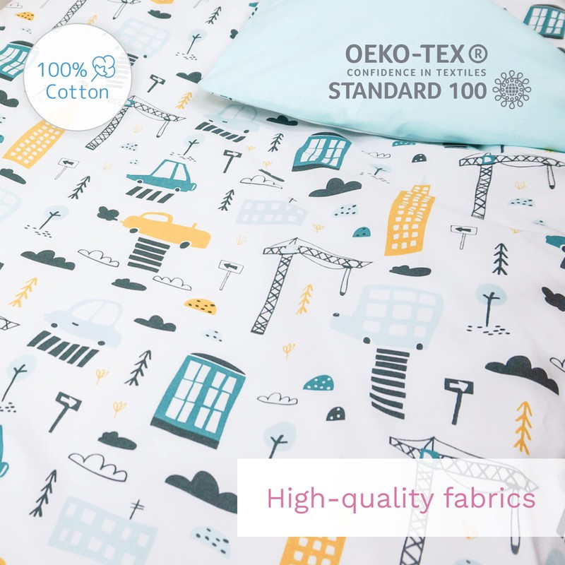 3 piece set Duvet Cover Pillowcase and Fitted Sheet for