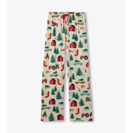 Little Blue House by Hatley Women's Jersey Pajama Pants, Christmas Tree Farm, X-Large