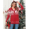 Crewhpo Christmas Cardigan, Women's Christmas Jacket for Women, Reindeer Pattern,