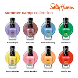 Sally Hansen Miracle Gel, Summer Camp Cozy Cabin, Long Lasting, Gel-Like Formula, No UV Lamp Needed, Purple Nail Polish - Pack of 2