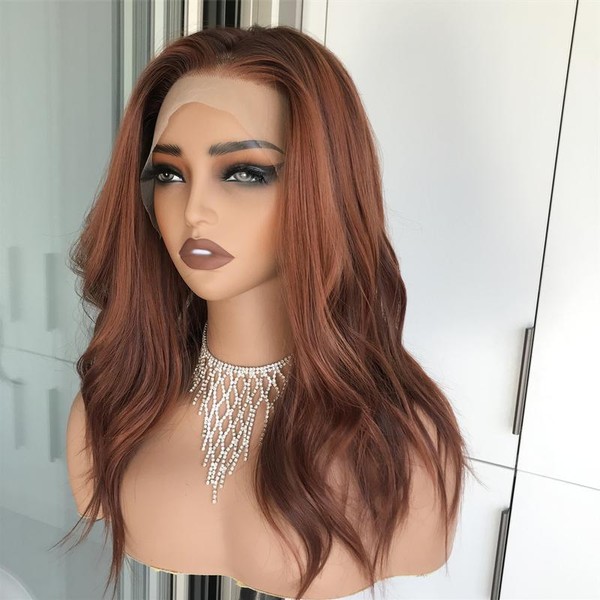 AISOM Molly Copper Blend Soft Wave 13x4 Free Part Synthetic