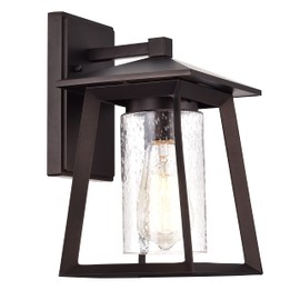 Chloe Lighting Russell Transitional 1 Light Oil Rubbed Bronze Outdoor Wall Sconce 11" Height