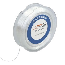 1 piece, 0.5 mm x 70 m elastic band for bracelets, cord for bracelets, transparent bracelet cord for DIY craft jewellery making