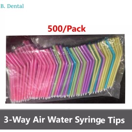 BD Dental Brooklyn Dental 3-Way Air Water Syringe Disposable Spray Tips Triple Nozzles, 500/Pack