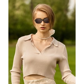 JM Bifocal Reading Sunglasses for Women Vintage Reader Glasses UV Protection Outdoor Black +1.5