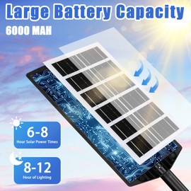 2 Pack Solar Street Lights Outdoor Waterproof 10000LM 6500K, Solar Lights Outdoor Dusk to Dawn with Wide Angle Motion Sensor and Remote, Solar Parking Lot Lights for Area Lighting Yard