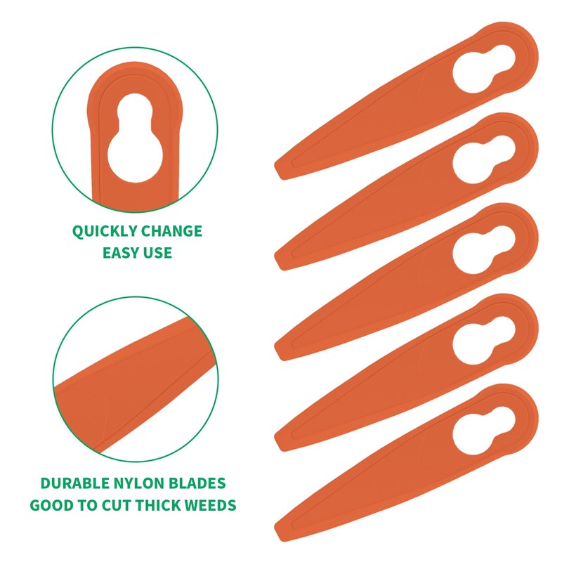 Tunosava 100Pack Nylon Replacement Trimming Blades Compatible with STIHL Weed