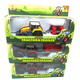 Keycraft Farm Tractor and Trailer 12cm - One Sent at Random