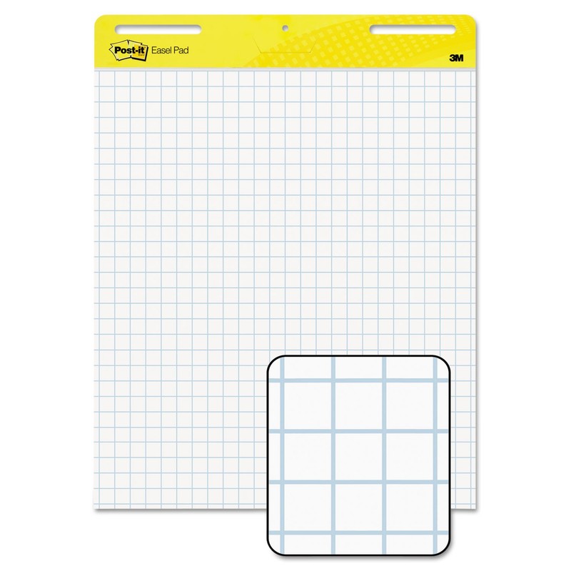 3M Post-it 560 Easel Pad,Self-stick,Faint Grid,30 Sheets,25-Inch x30-Inch,2/CT,WE