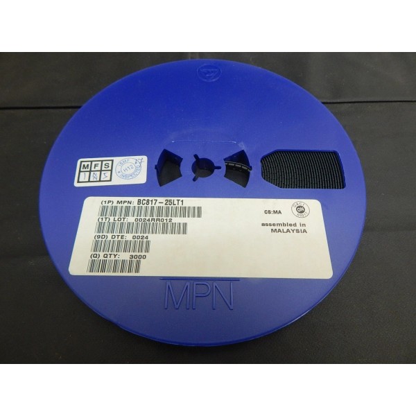ON SEMI BC817-25LT1 TRANS GP BJT NPN 45V 0.5A 3PIN