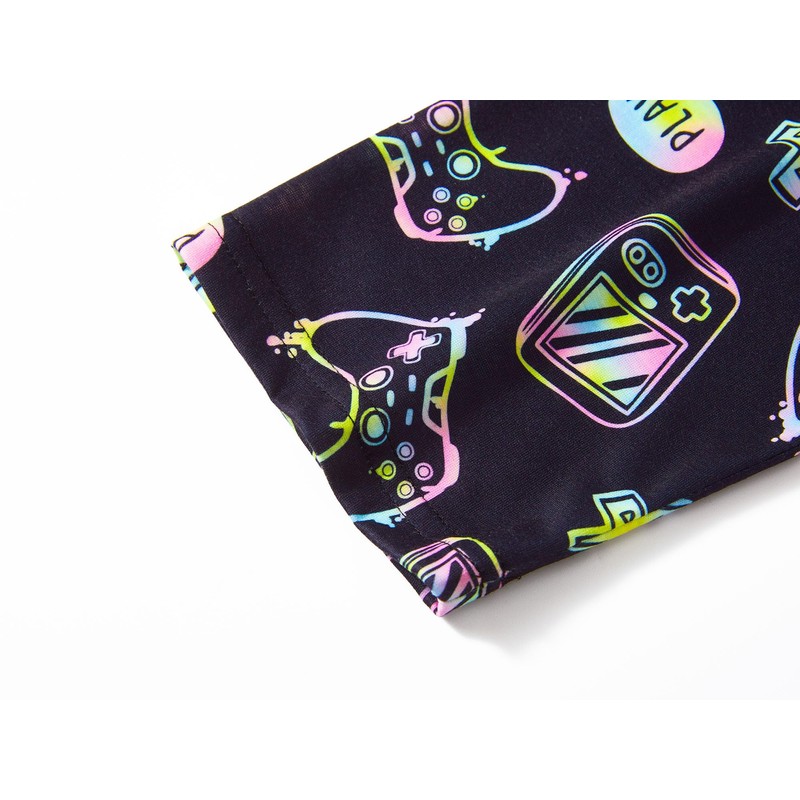 Tebbis Tween Girls Jammies Rainbow Game Pajamas 2-Piece Long Sleeve