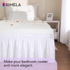 RIMELA White Bed Skirt Twin Size 15 Inch Drop, Elastic
