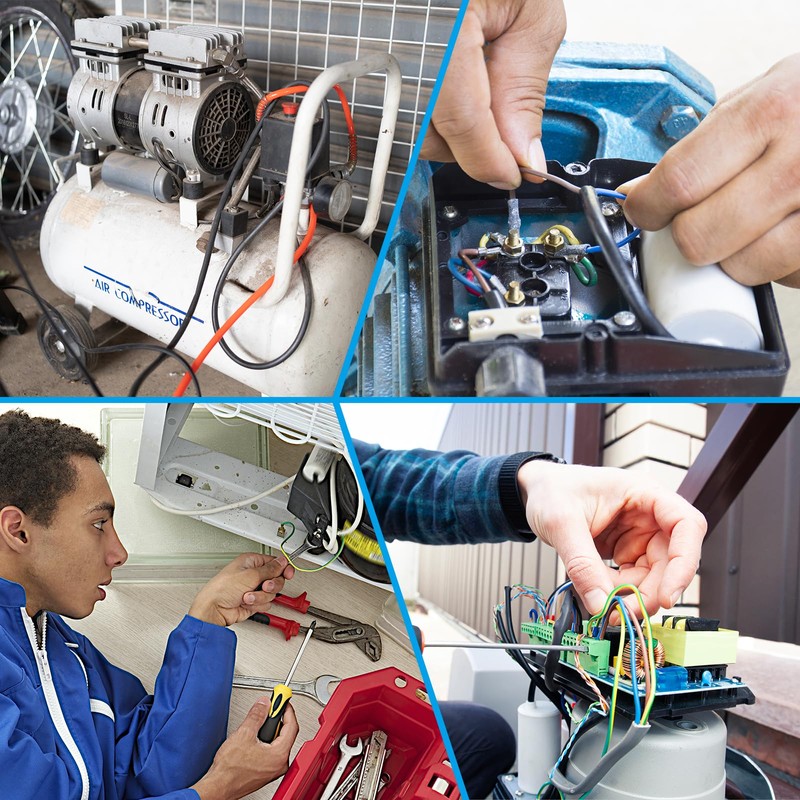 PATIKIL CBB60 30uF Run Capacitor,2 Pcs AC450V 4 Pin Double