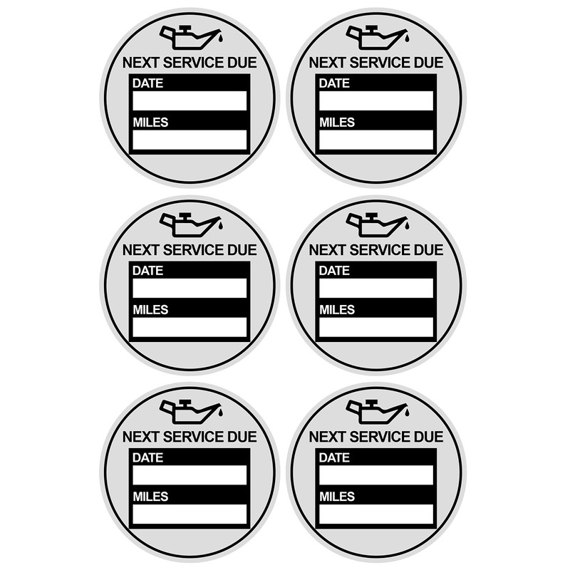 Oil Change Stickers,2 inch 60pcs Round Oil Change Sticker Static